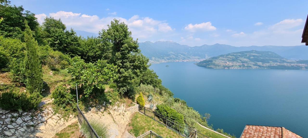 La Villetta In Residence Con Piscina E Vista Lago Parzanica Eksteriør billede